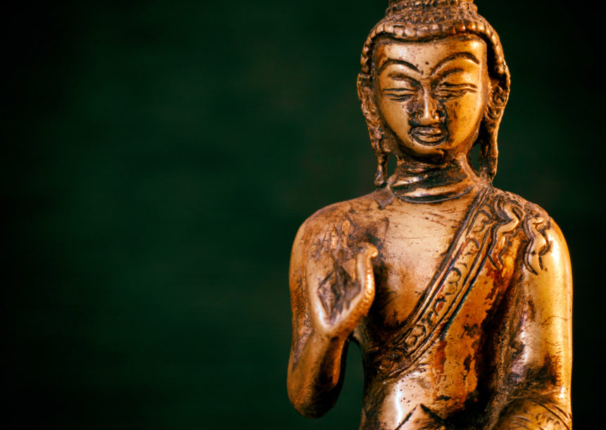 Free image of bronze statue of the Buddha