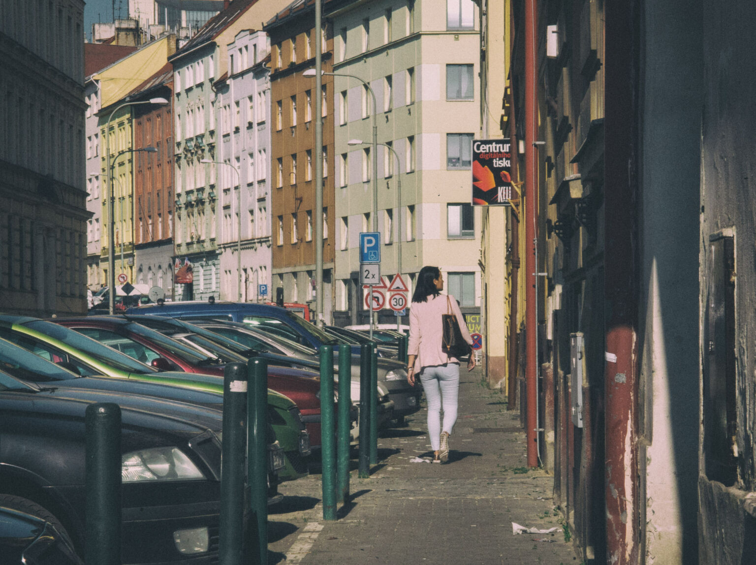 Girl walking on the street of Prague | Copyright-free photo (by M ...