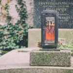 Old grave with candle - Free stock photo