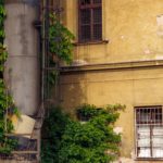 Old railway station building in Prague - Vršovice train station.