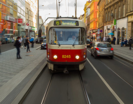 Tramway in Prague Tramway in Prague