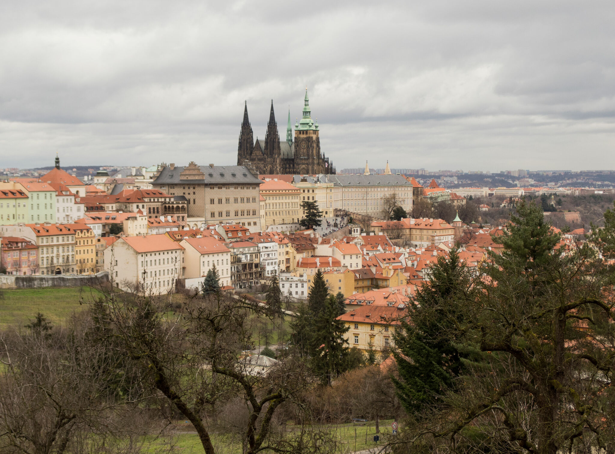 View to Prague Castle from Petrin hill Copyrightfree photo (by M