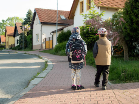 Two kids goes to school Two kids goes to school