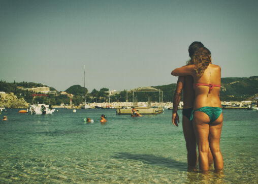 Amantes na praia