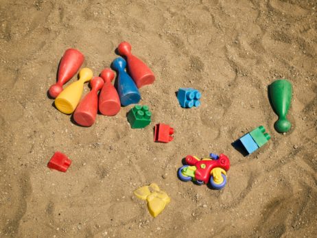 Toys in the sandbox Toys in the sandbox