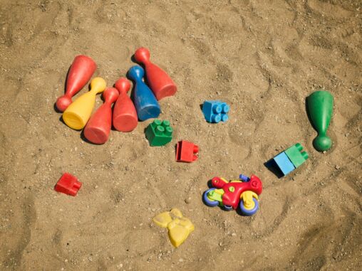 Toys in the sandbox