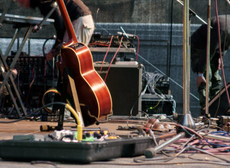 Guitar on a Concert Stage Guitar on a Concert Stage