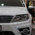 White Car On Autosalon Or Car sales White Car On Autosalon