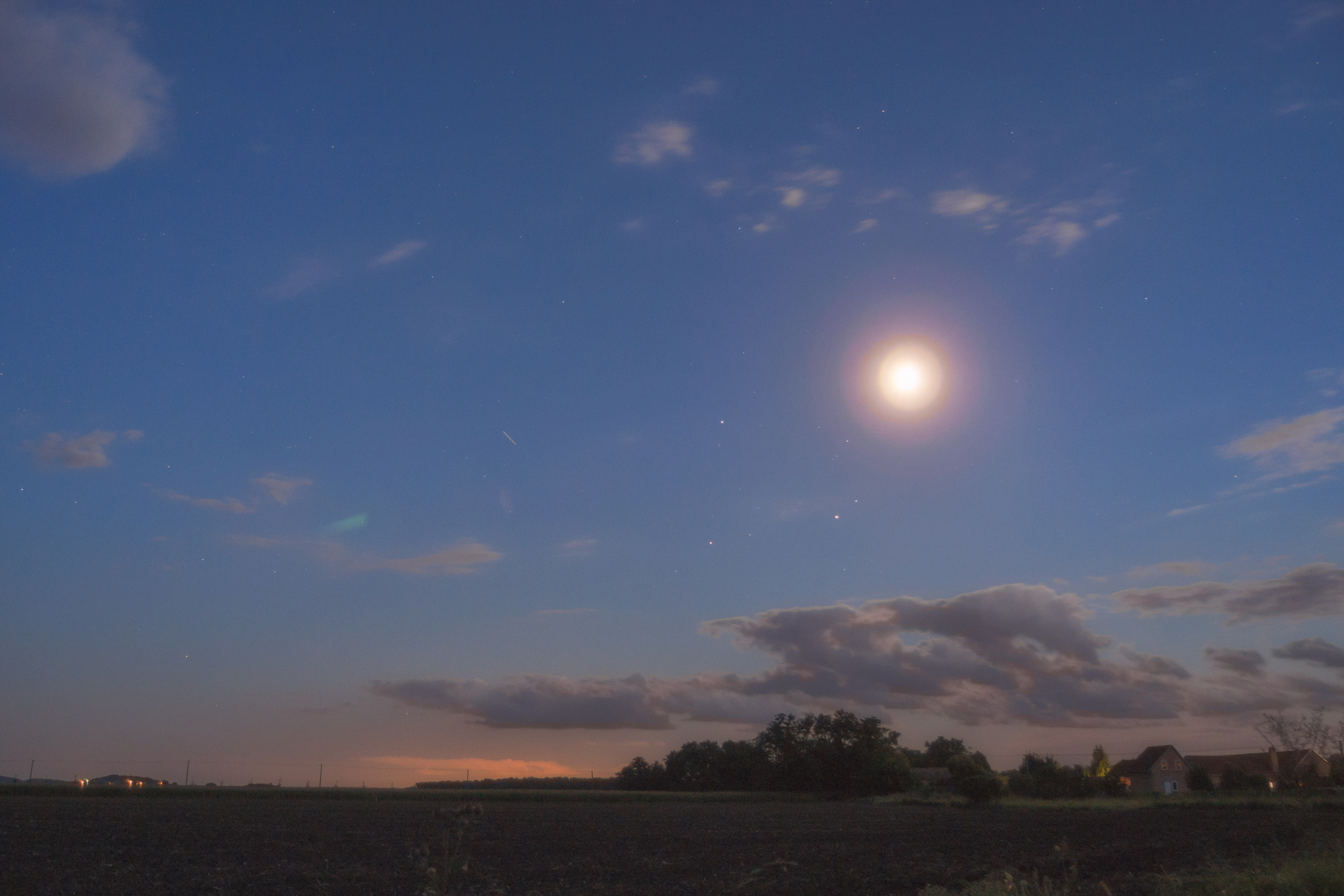 Evening Sky With Moon