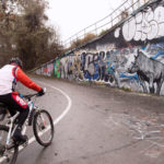 Cyclist With Graffiti Wall Cyclist With Graffiti Wall