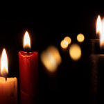 Candles On A Black Background