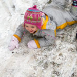 Children Playing On The Snow