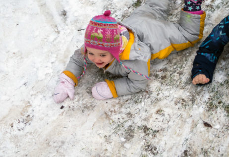 Children Playing On The Snow Children Playing On The Snow