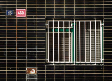 House With Black Tiled Facade And Window House With Black Tiled Facade And Window