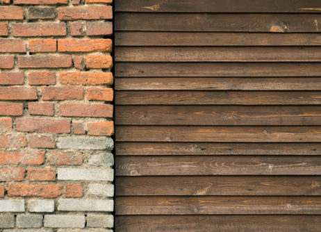 Brick Wall And Wooden Fence Brick Wall And Wooden Fence