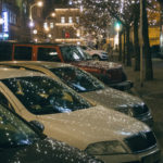 Christmas Lights Reflected On Car Hoods Christmas Lights Cars