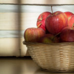 Red Apples In A Wicker Basket Red Apples In A Wicker Basket
