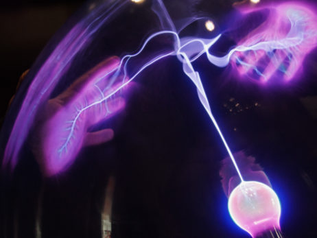 Plasma Electric Globe With Hands Plasma Electric Globe With Hands