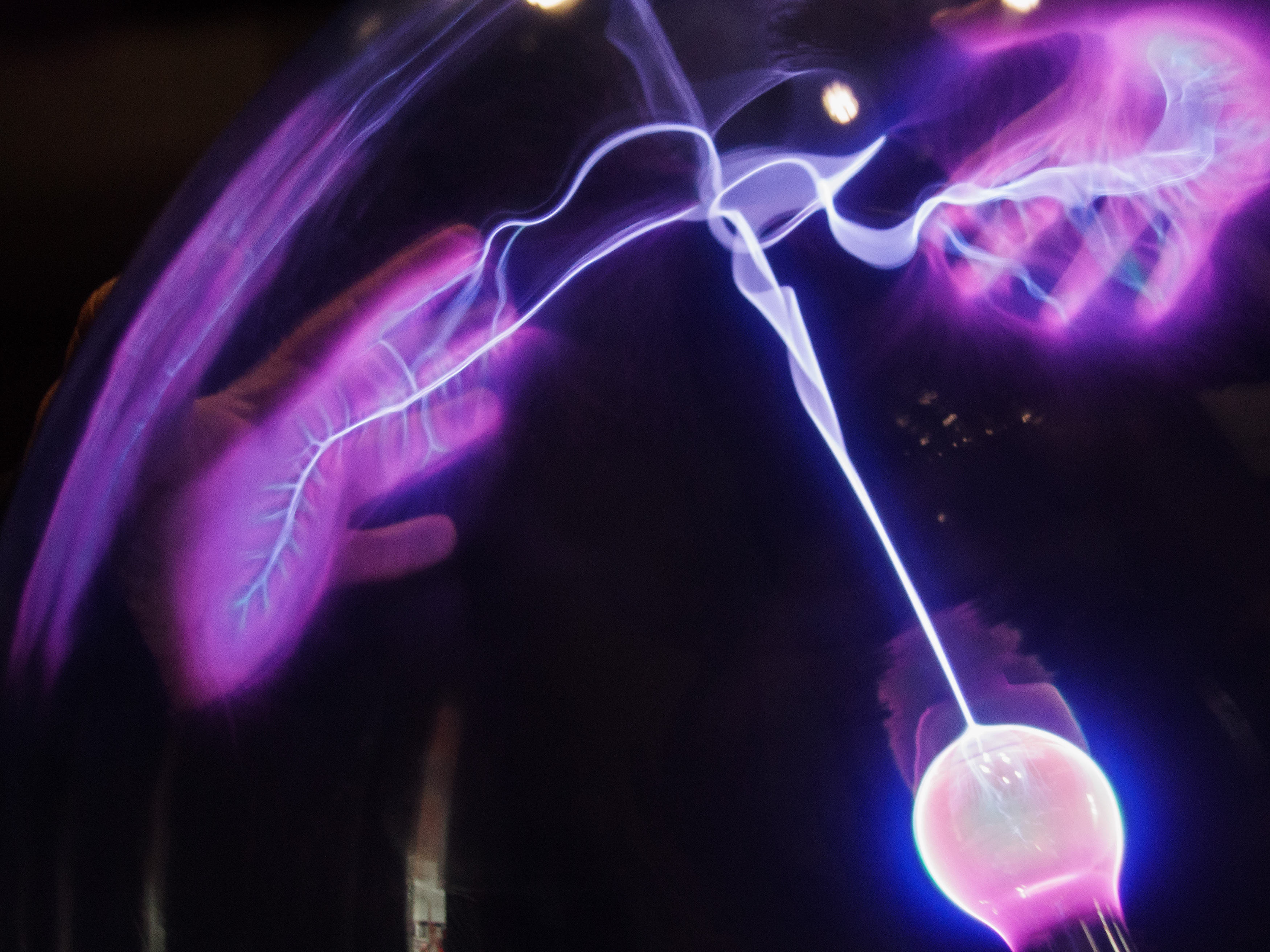 Plasma Electric Globe With Hands | FREE image on LibreShot
