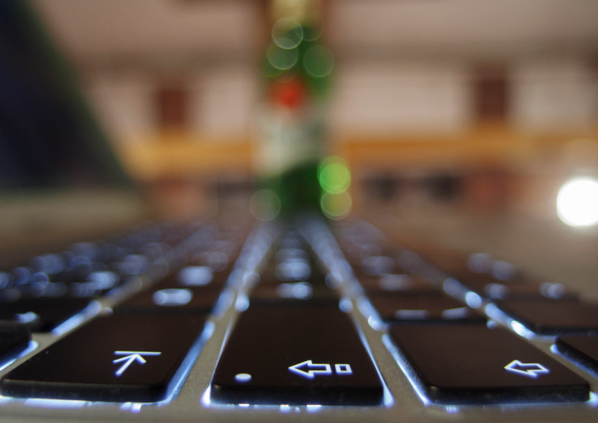 Laptop Keyboard And Beer