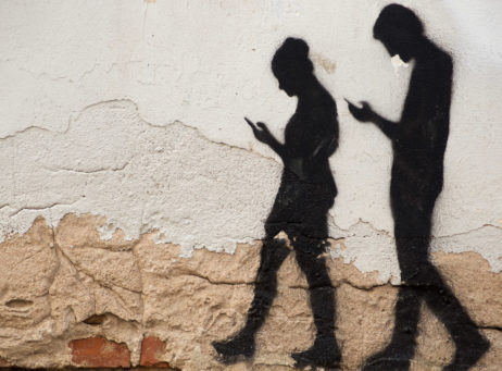 Walking With Mobile Phone Walking With Mobile Phone