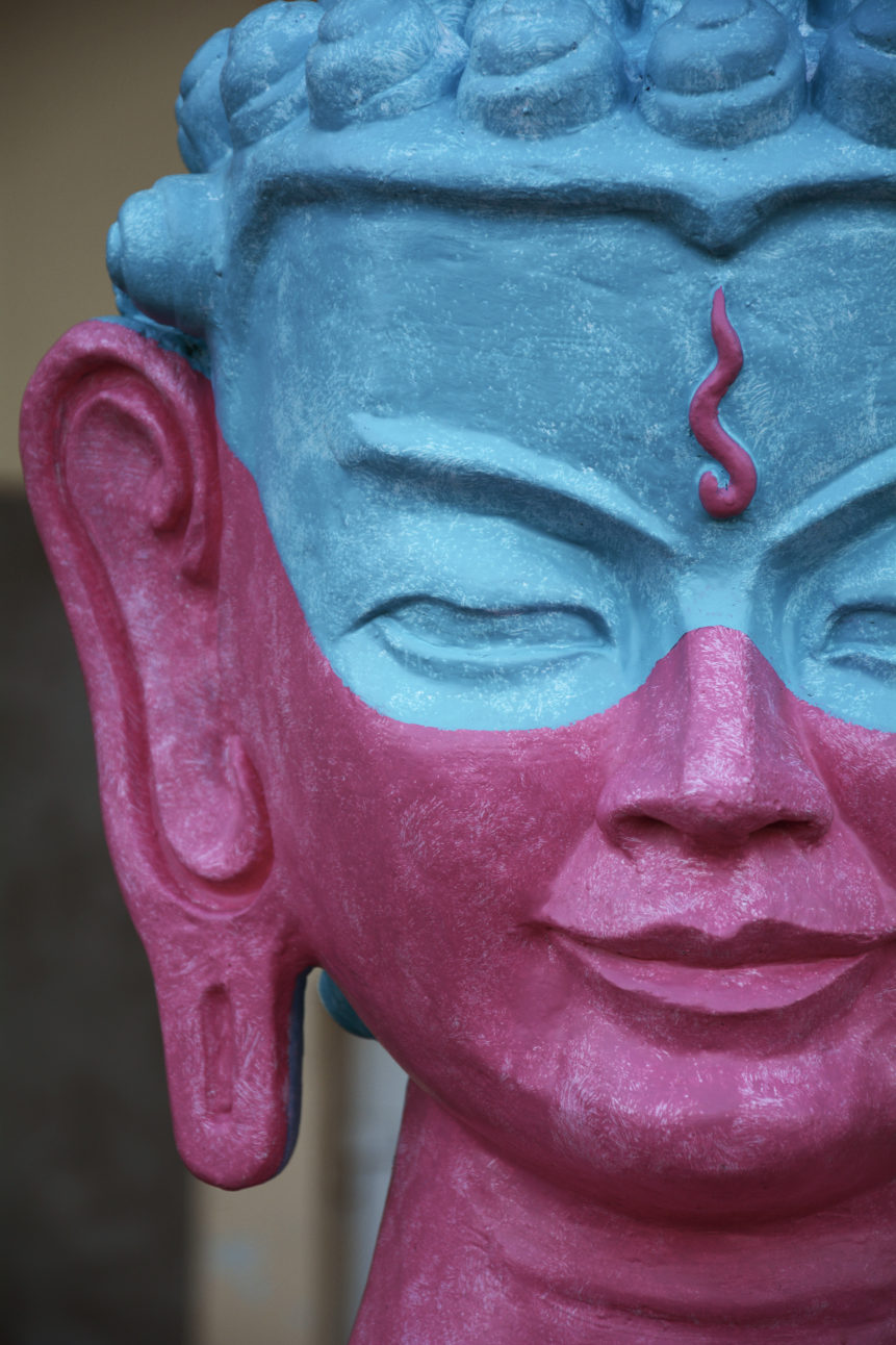 Pink Buddha's Face