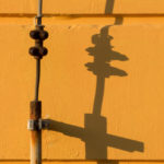 Lightning Rod Shadow On Yellow Wall Shadow On Yellow Wall