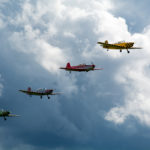 aircraft flying in formation