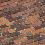 diagonal brick wall