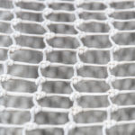 White net of soccer goal in detail Net of soccer goal