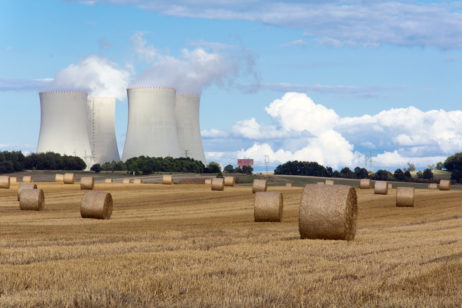 Nuclear power plant between fields Nuclear power plant between fields