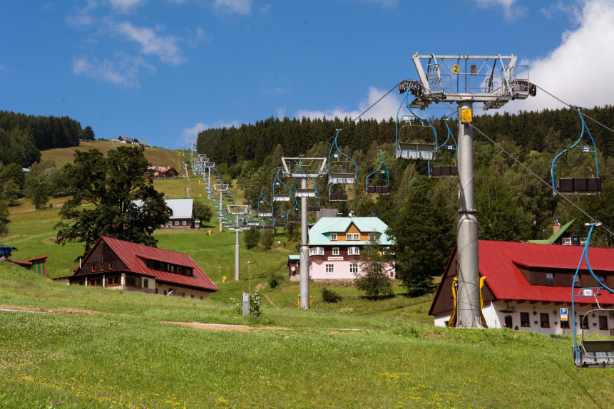 ski slope in summer