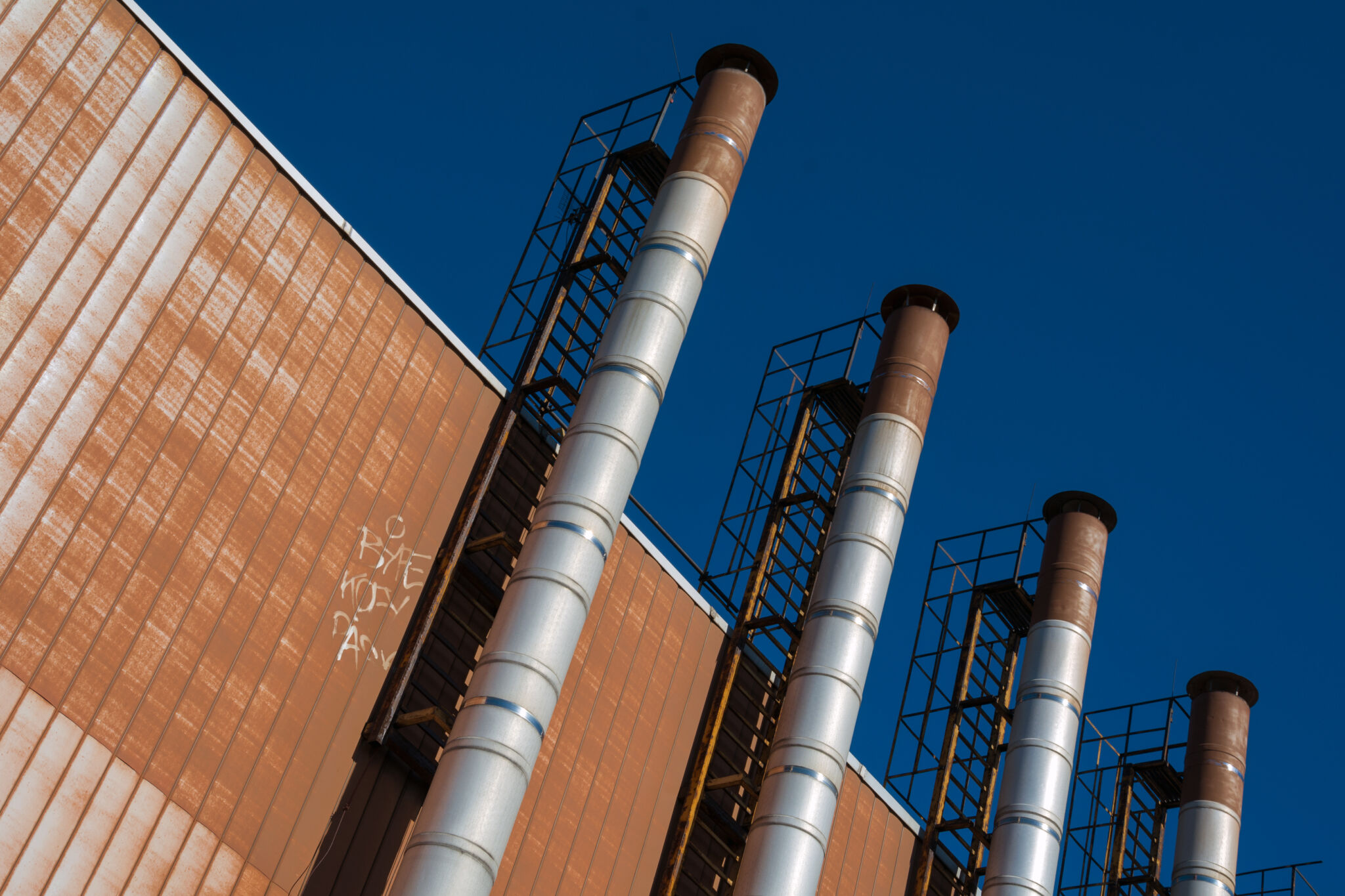 Stainless Factory Chimneys Copyrightfree photo (by M. Vorel) LibreShot