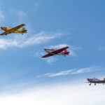 Aerobatic planes in formation