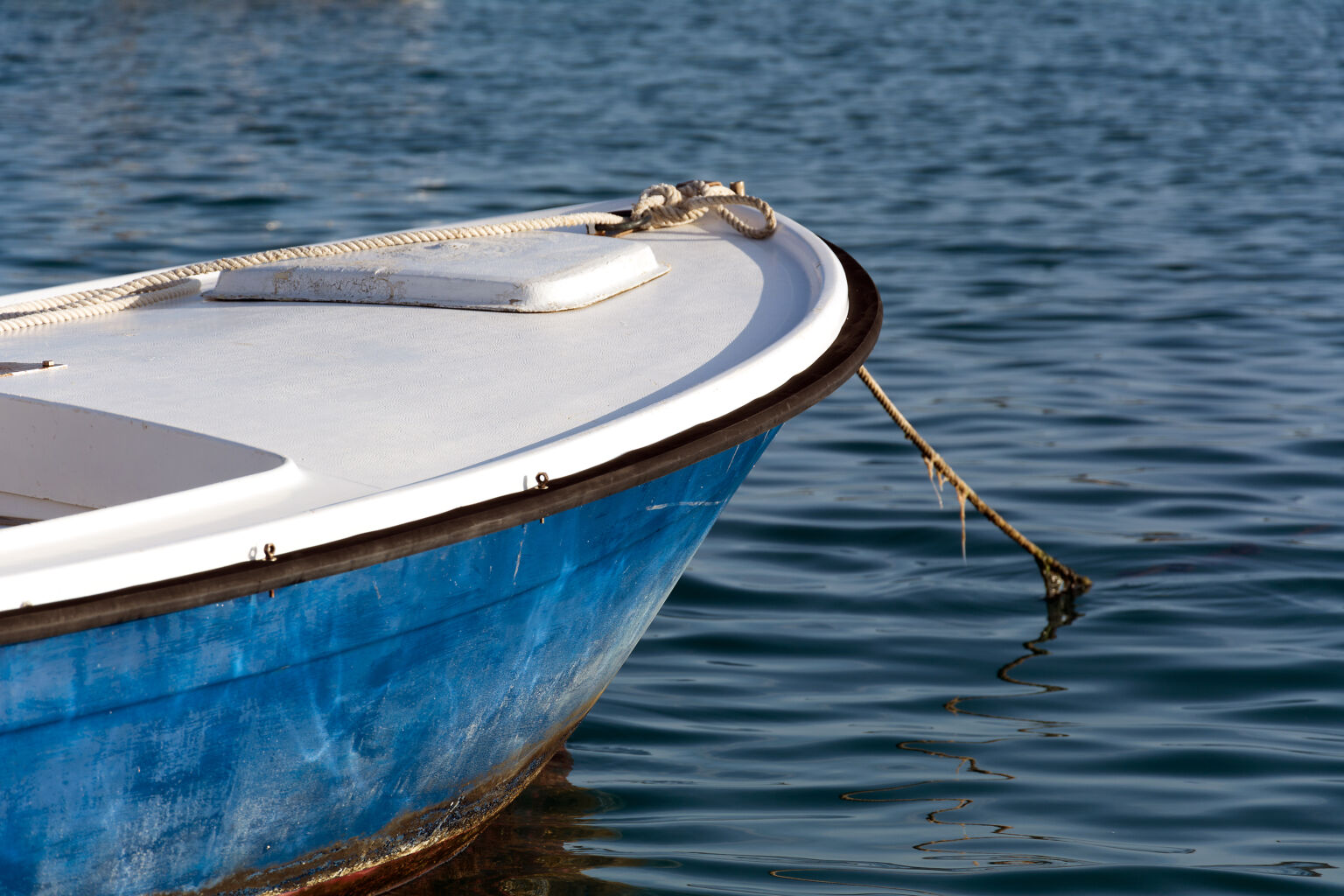 small blue sea dinghy | Copyright-free photo (by M. Vorel) | LibreShot