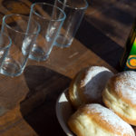 Sweet breakfast - donuts and juice Sweet breakfast