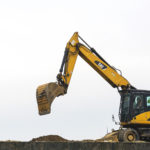 Yellow excavator