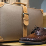 Men's leather boots and suitcase Men's leather boots and suitcase