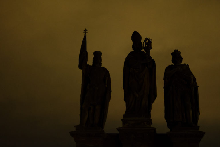 Statues on the Charles Bridge in Prague | Copyright-free photo (by M ...