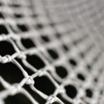 detail of football goal net
