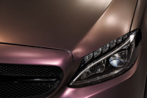 Luxury Pink Car Close-Up