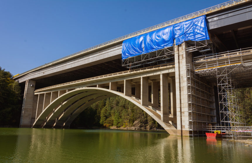 repairing of the highway bridge