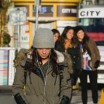 young turist women in the city