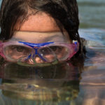 Close up swimming