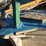Old wooden fishing boat