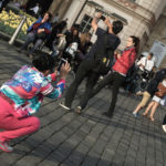 Tourists in the city