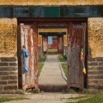 Buddhist monastery door