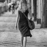 Beautiful woman walking on the street