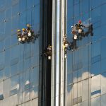 Skyscraper window washers Skyscraper window washers