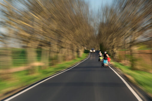 Dangerous road for cyclists